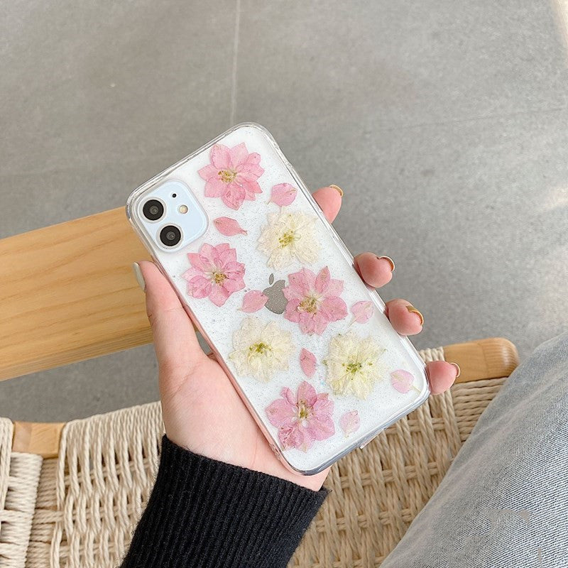 Hyuna handmade real flowers for OPPOreno5pro mobile phone