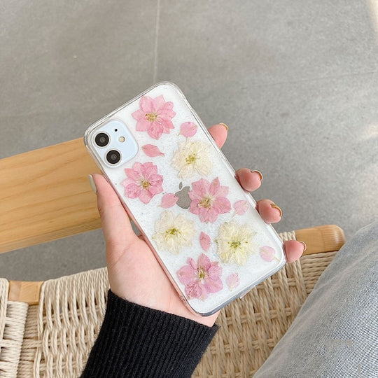 Hyuna handmade real flowers for OPPOreno5pro mobile phone