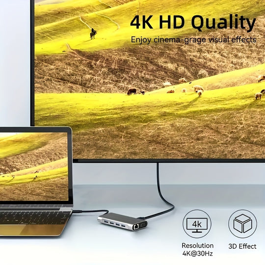 Laptop Expansion Dock with Multiple USB-C Ports