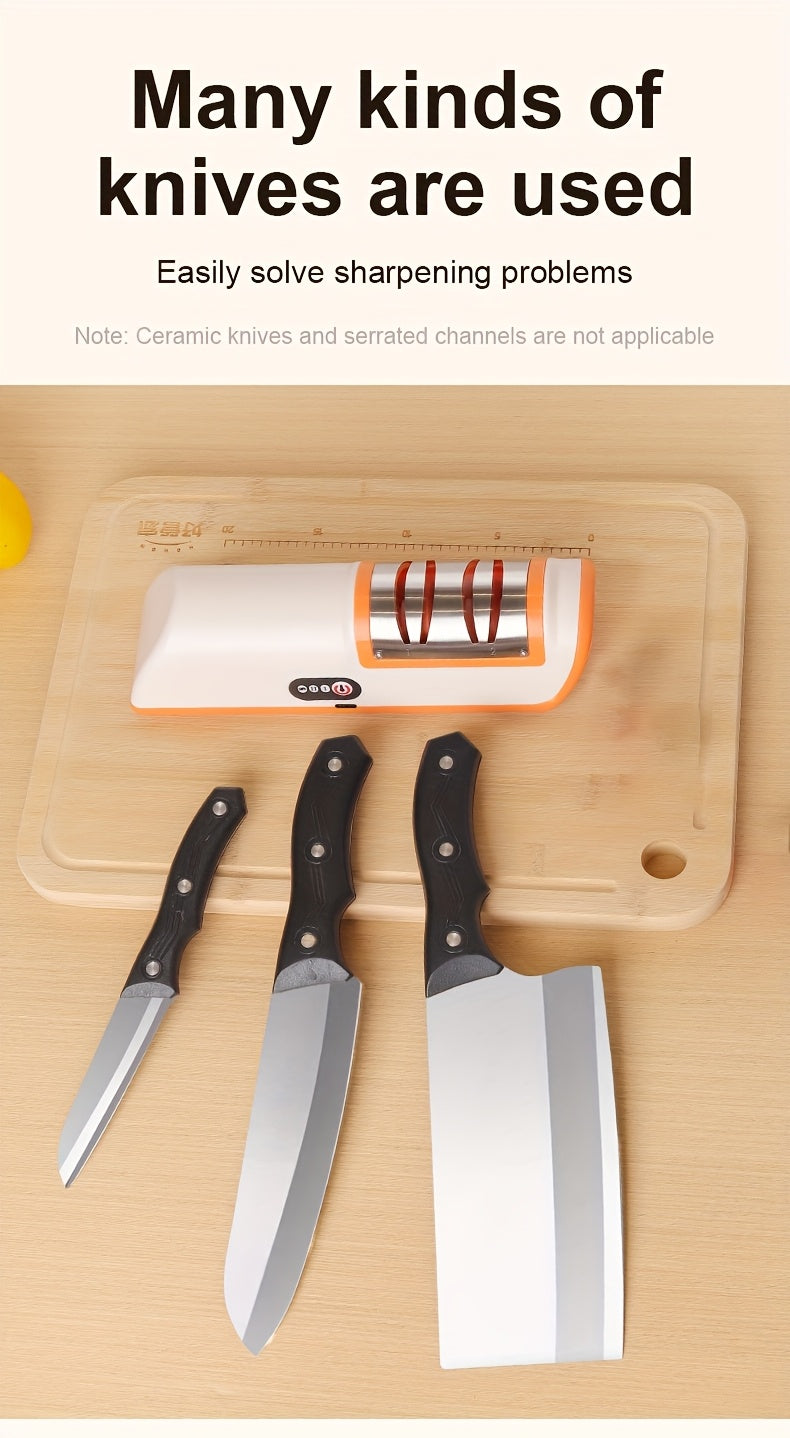 Electric Knife Sharpener for Kitchen Knives Sharpening and Polishing, Suitable for Chef Knives