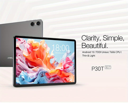 Tablet New Android 15, 10.1-inch IPS Display
