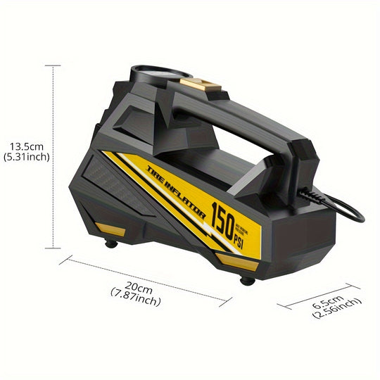 Digital Tire Inflator - Portable 12V Air Compressor with LED Light