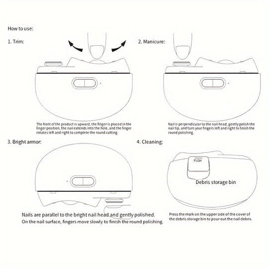 Electric Nail Clipper Nail Care Tools