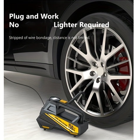 Digital Tire Inflator - Portable 12V Air Compressor with LED Light