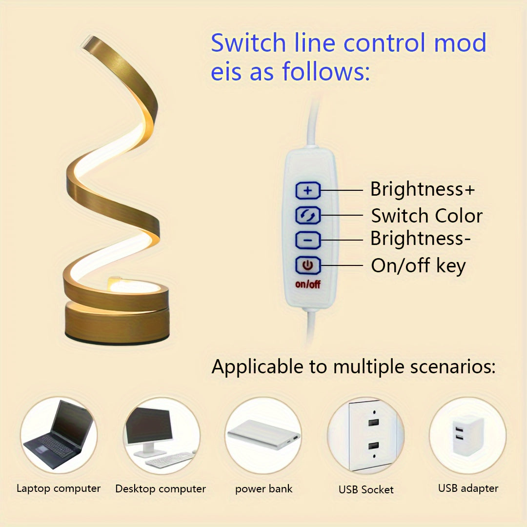 Spiral LED Table Lamp