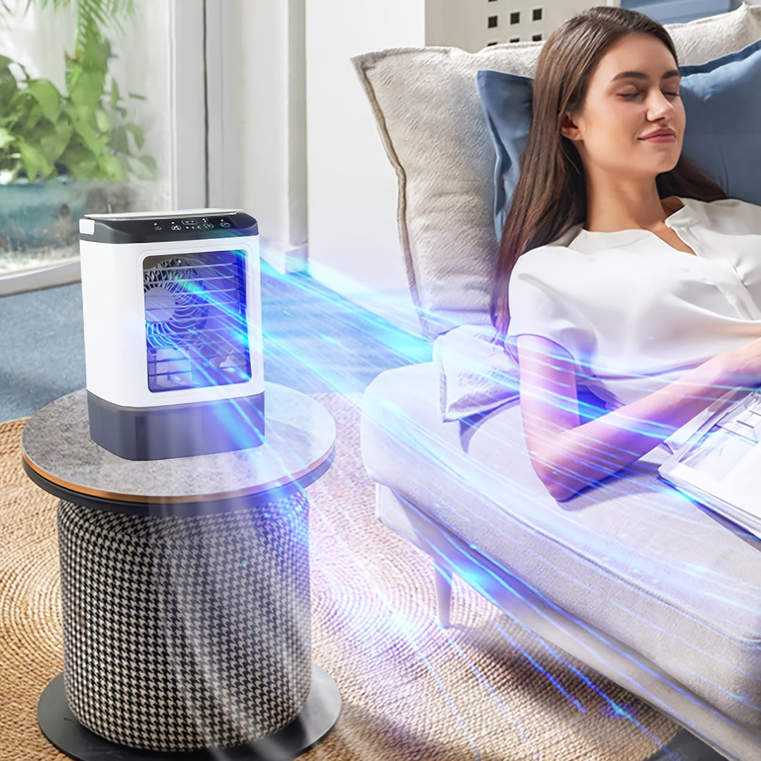 Portable Mini Air Conditioner - USB Water Cooling Fan with Humidifier for Home & Camping