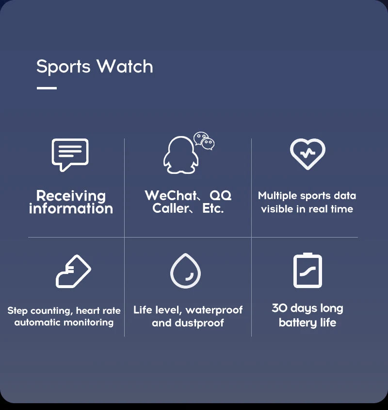 Y68 Smart Watch - Health Monitor Fitness Tracker Bracelet
