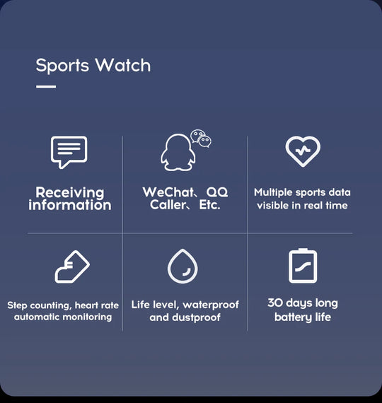 Y68 Smart Watch - Health Monitor Fitness Tracker Bracelet
