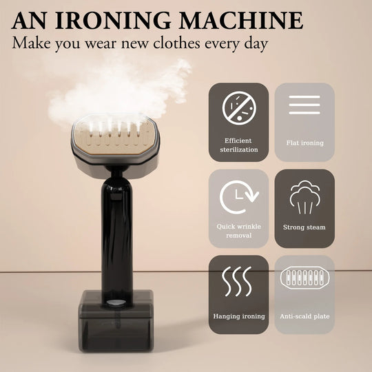 Handheld Garment Steamer - 1800W, 330ml, 10-Second Heat-Up, Portable Fabric Steamer