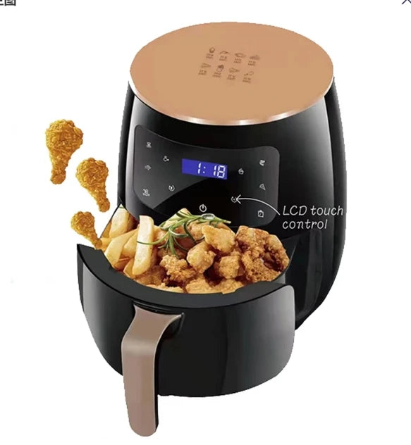 Digital Air Fryer - 1400W, 5L, Touch Screen, Adjustable Temp & Timer, Non-Stick