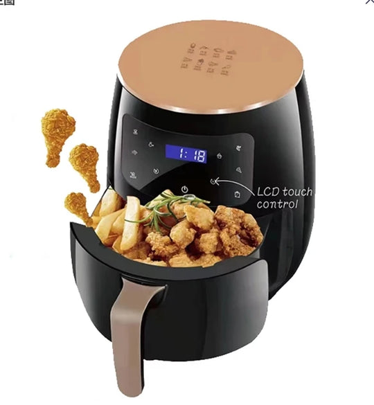 Digital Air Fryer - 1400W, 5L, Touch Screen, Adjustable Temp & Timer, Non-Stick
