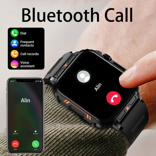 Smartwatch Answer Call Big Battery Fitness Tracker Waterproof