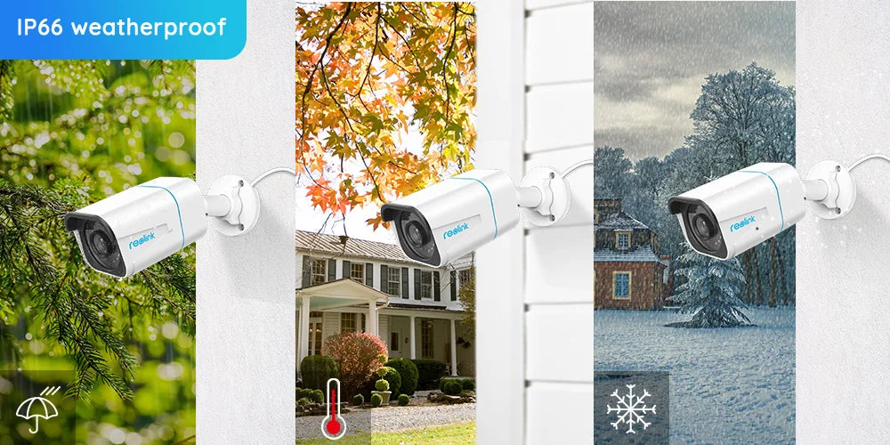 Outdoor Security Camera System - 4K 8CH PoE NVR with 8MP IP Cameras & Night Vision
