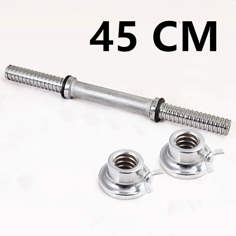 30/34/40/45/50cm Lenght For Home Gym Fitness Dumbbell Bars With Clamps 25mm Standard Threaded Dumbbell Handles F2105