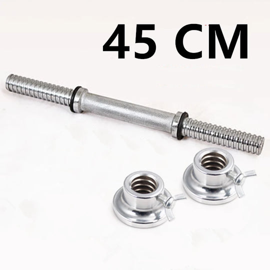 30/34/40/45/50cm Lenght For Home Gym Fitness Dumbbell Bars With Clamps 25mm Standard Threaded Dumbbell Handles F2105