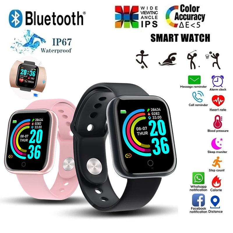 Y68 Smart Watch - Health Monitor Fitness Tracker Bracelet