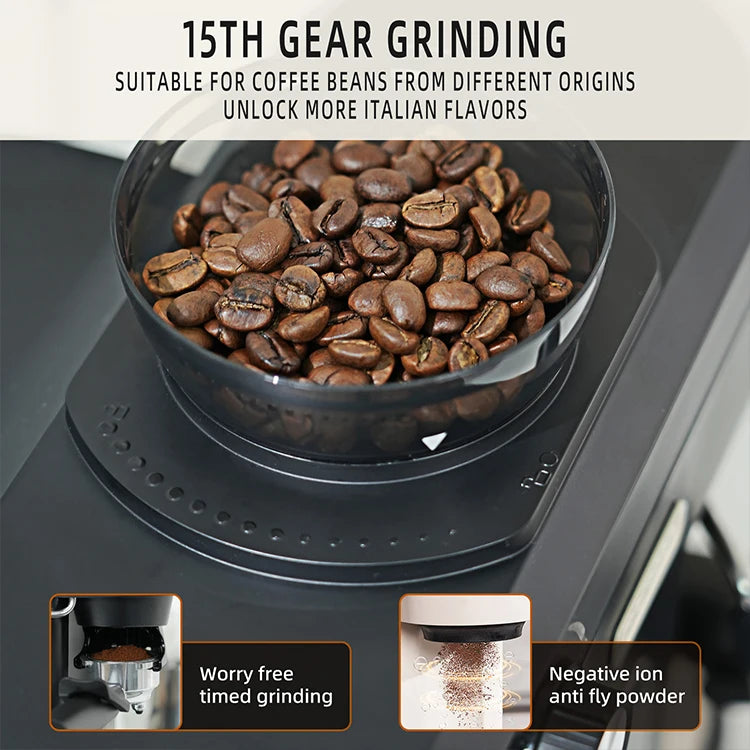 Bean to Cup Espresso Machine with Grinder - AC510, 15 Bar, 1150W, 0.75L Tank