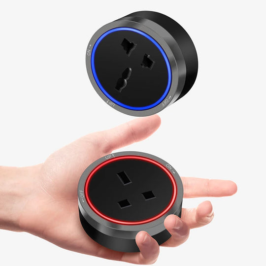 Tabletop Power Track Socket - Hidden Pop-Up Outlet with USB & LED, UK/US/EU Plugs - for Home, Kitchen & Office