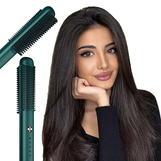 2 in 1 Volumizer One Step Hot Curlers Straightener Electric Lon Scalp Massage Hair Dryer Straight Straightener Comb Tools