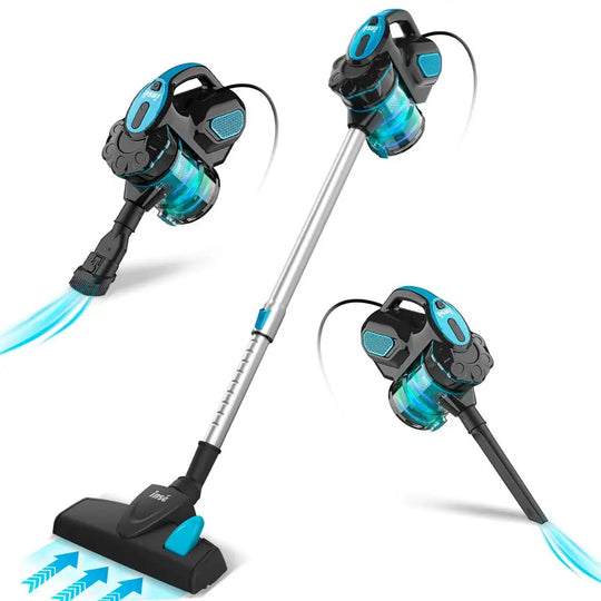 Corded Vacuum Cleaner - 18KPa 600W 4-in-1 Stick & Handheld for Home & Pet Hair