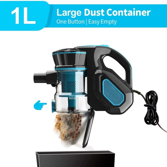 Corded Stick Vacuum Cleaner - 600W Powerful Suction, Bagless, Cyclone Filter - for Home, Pet Hair & Hard Floor