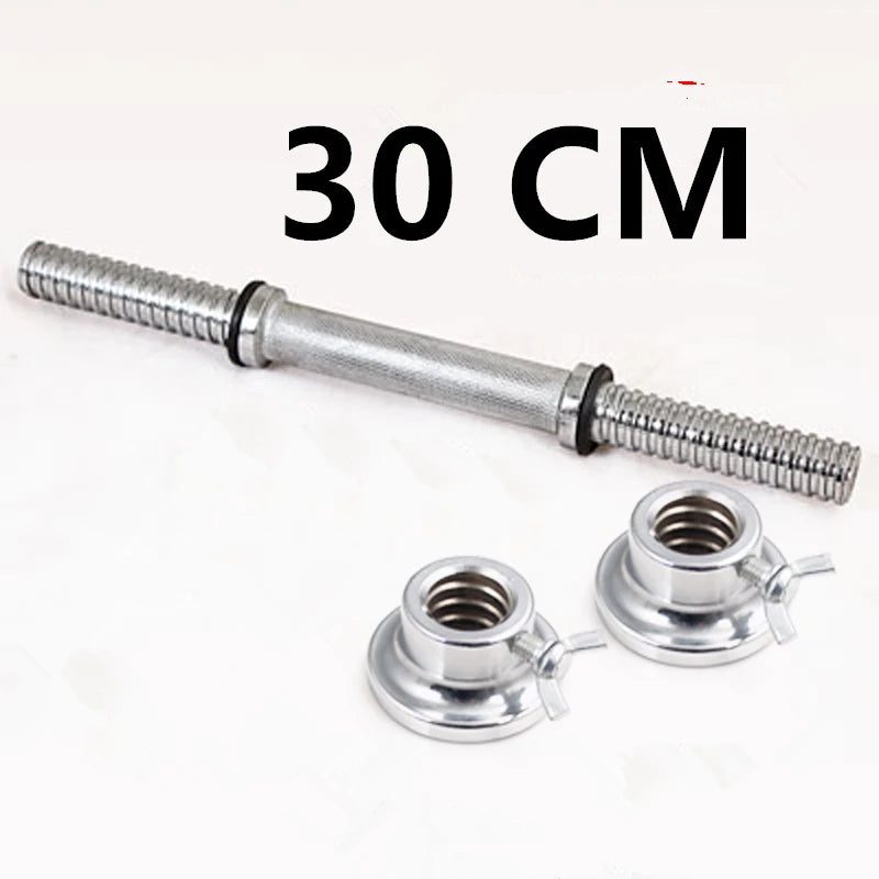30/34/40/45/50cm Lenght For Home Gym Fitness Dumbbell Bars With Clamps 25mm Standard Threaded Dumbbell Handles F2105