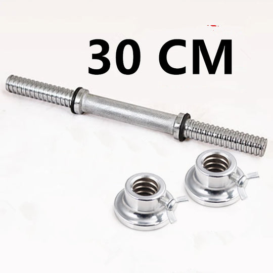 30/34/40/45/50cm Lenght For Home Gym Fitness Dumbbell Bars With Clamps 25mm Standard Threaded Dumbbell Handles F2105