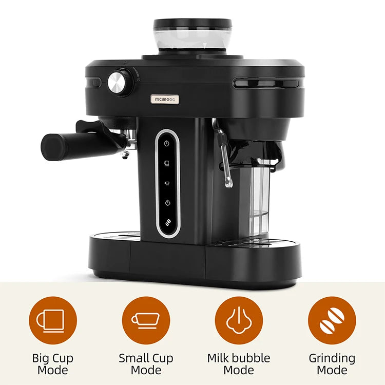Bean to Cup Espresso Machine with Grinder - AC510, 15 Bar, 1150W, 0.75L Tank