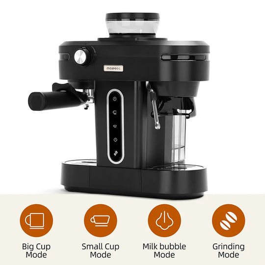 Bean to Cup Espresso Machine with Grinder - AC510, 15 Bar, 1150W, 0.75L Tank