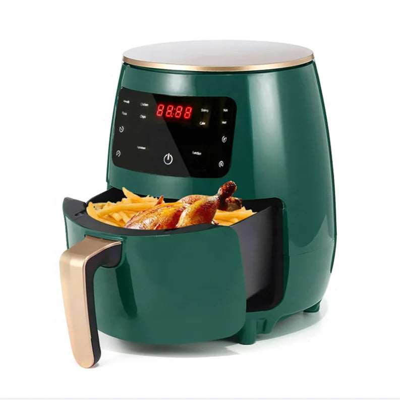 Digital Air Fryer - 1400W, 5L, Touch Screen, Adjustable Temp & Timer, Non-Stick