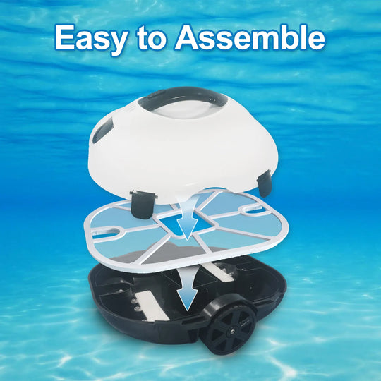 Cordless Robotic Pool Cleaner - Dual Path Planning, EU & US Compatible