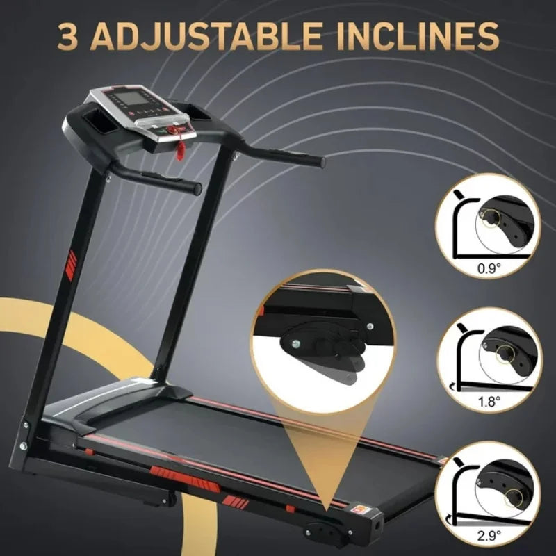 Folding Treadmill for Home - 3.5HP Electric with LCD Display & Heart Rate Monitor