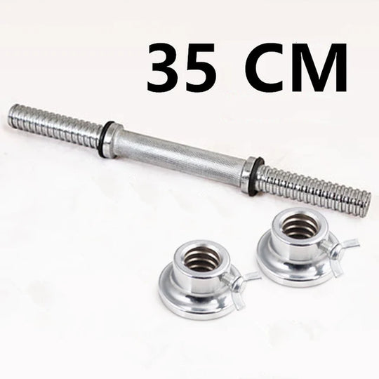 30/34/40/45/50cm Lenght For Home Gym Fitness Dumbbell Bars With Clamps 25mm Standard Threaded Dumbbell Handles F2105