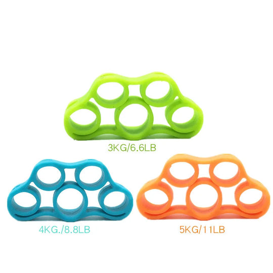 Portable Oval Circular Silicone Grip Ball Finger Exercise Device Grip Strength Trainer Silicone Expansion Ring 9-piece Set