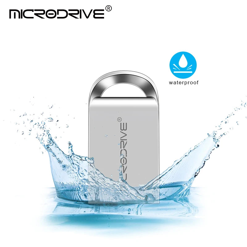 Mini Metal USB Flash Drive - Super Compact Pen Drive USB 2.0 for PC Laptop Tablet