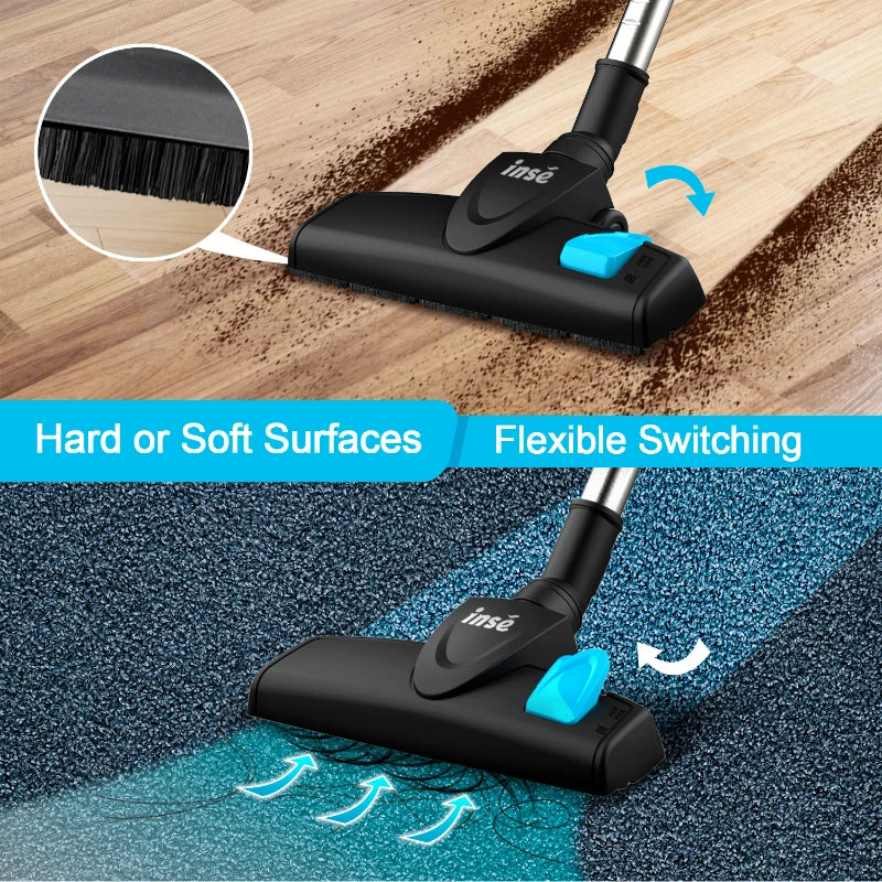 Corded Stick Vacuum Cleaner - 600W Powerful Suction, Bagless, Cyclone Filter - for Home, Pet Hair & Hard Floor