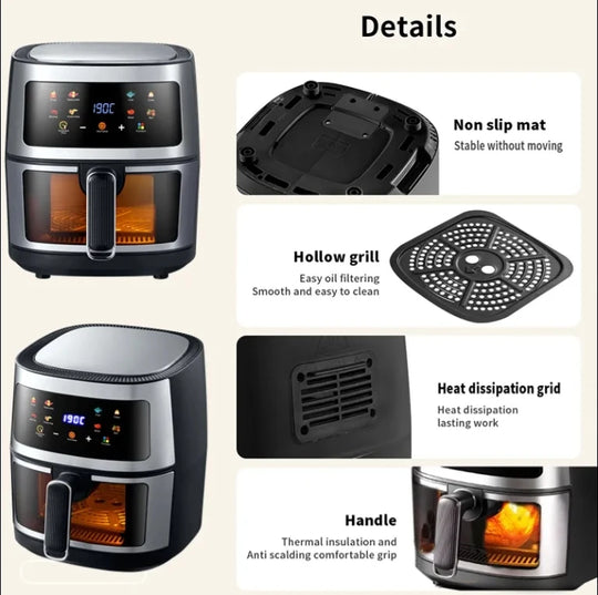 China High Quality Multifunctional Smart New  Electric Digital Oven Cooker  Steam Stainless Steel  AIr Fryers Machine for Sale