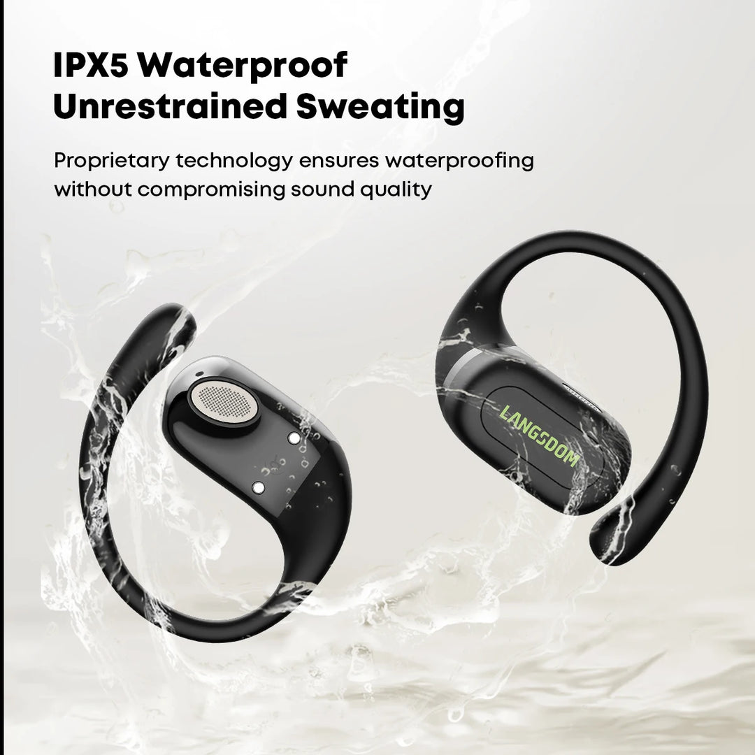 Bone Conduction Headphones - Open-Ear TWS Wireless Sport Earphones with Earhook