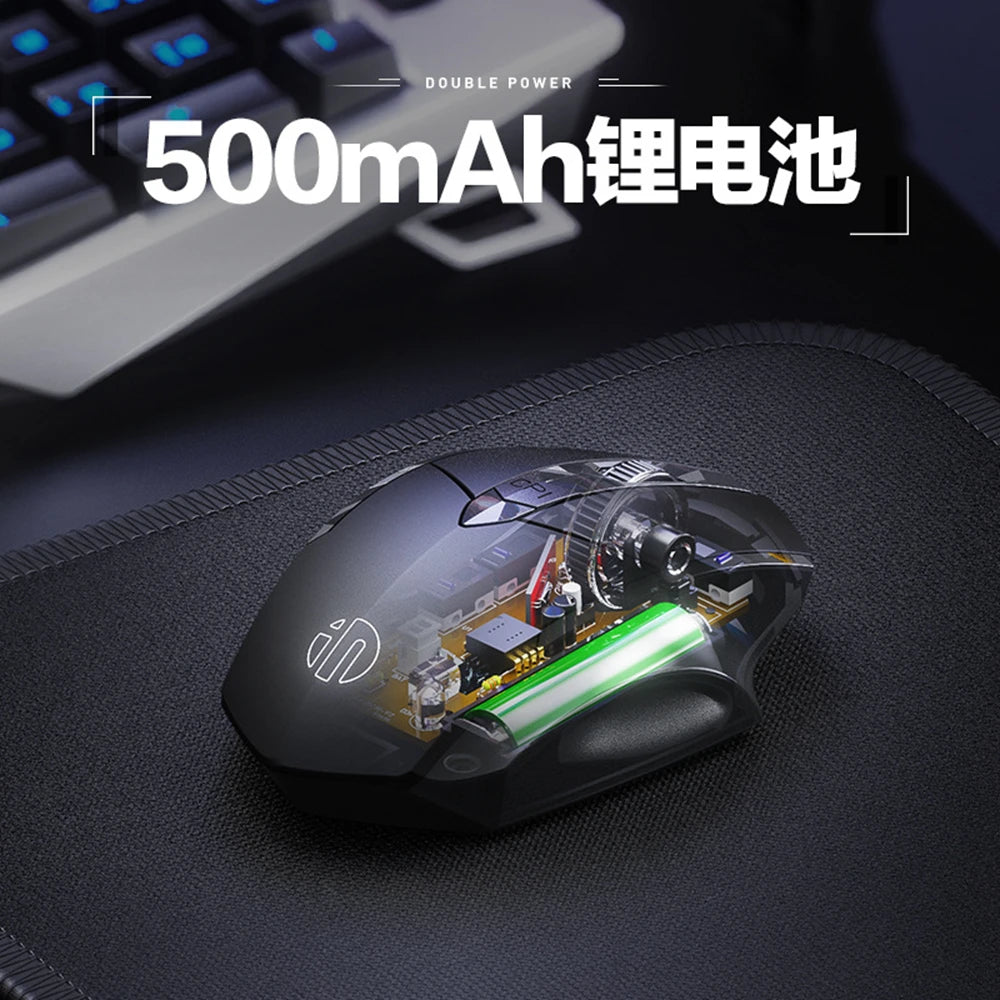 Wireless Mouse F1S - Silent Ergonomic, 2400 DPI, 500mAh - for PC, Laptop & Tablet