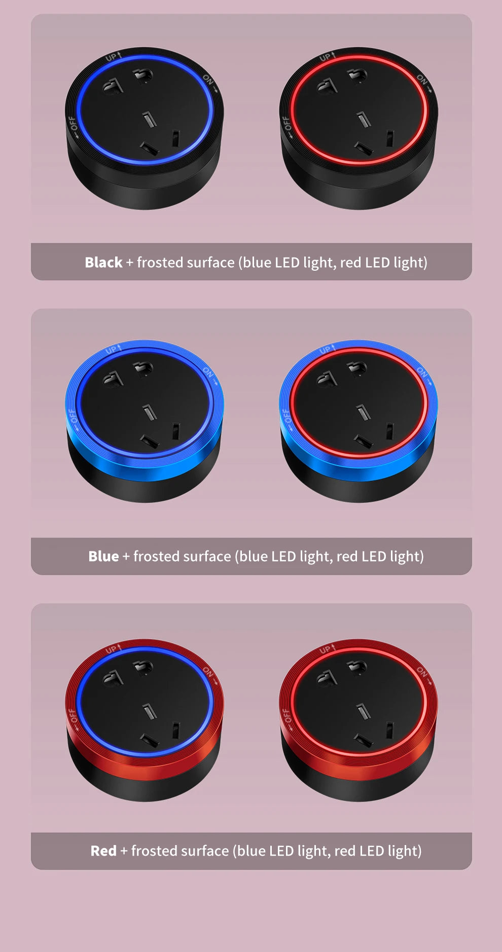 Tabletop Power Track Socket - Hidden Pop-Up Outlet with USB & LED, UK/US/EU Plugs - for Home, Kitchen & Office