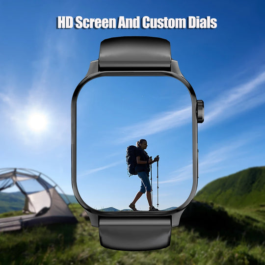 New Smart Watch Men Women 1.85'' square Screen Sports Waterproof