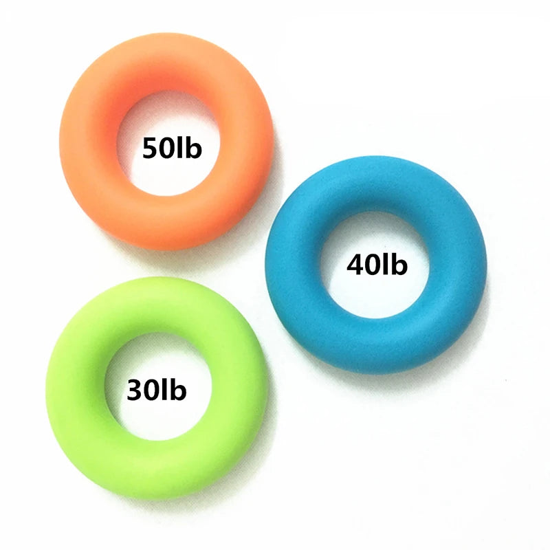 Portable Oval Circular Silicone Grip Ball Finger Exercise Device Grip Strength Trainer Silicone Expansion Ring 9-piece Set