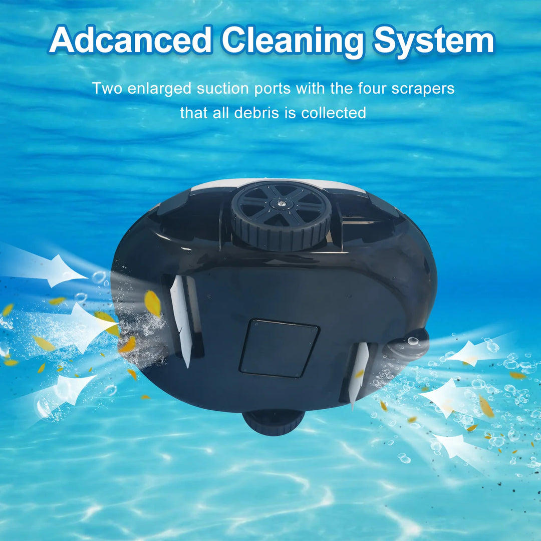 Cordless Robotic Pool Cleaner - Dual Path Planning, EU & US Compatible