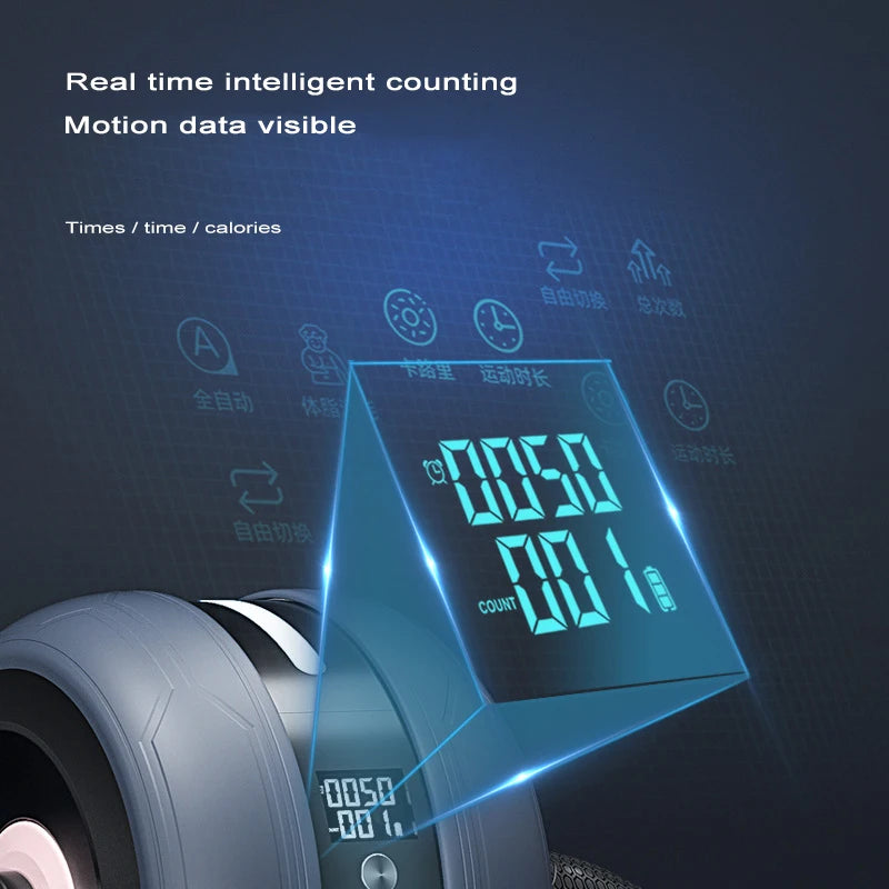 Intelligent Automatic Rebound Ab Roller, Abdominal Wheel for camping, Silent Fitness, Abdominal Strengthening Wheel