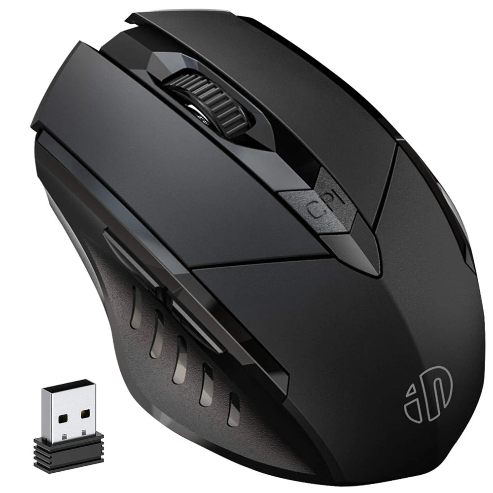Wireless Mouse F1S - Silent Ergonomic, 2400 DPI, 500mAh - for PC, Laptop & Tablet