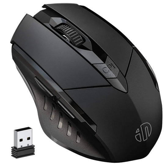 Wireless Mouse F1S - Silent Ergonomic, 2400 DPI, 500mAh - for PC, Laptop & Tablet