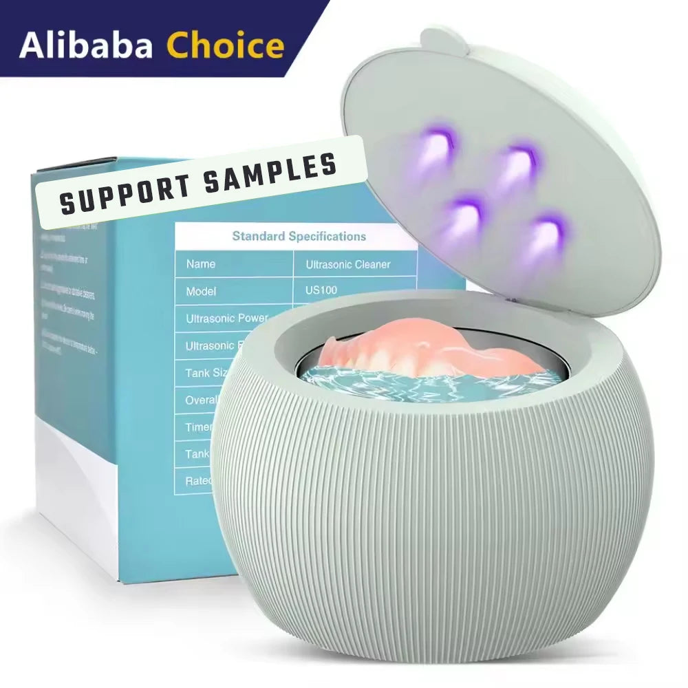 Ultrasonic Cleaner with UV Light - 200ml for Jewelry, Glasses, Watches, Dentures & Retainers