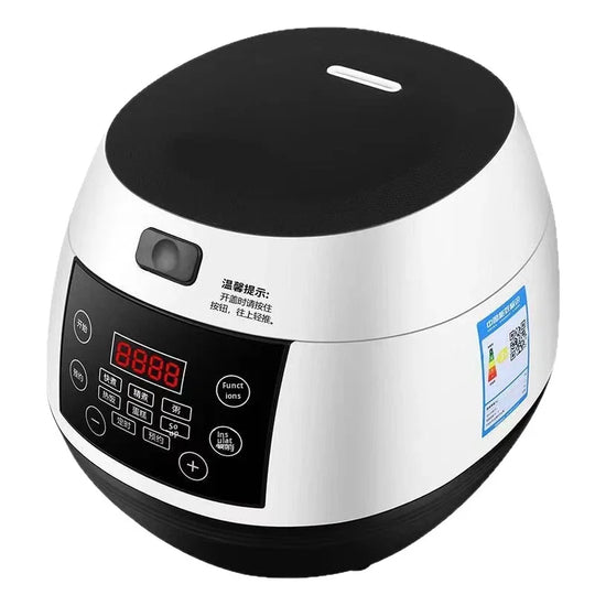 Smart Rice Cooker - 6L Stainless Steel, Touch Screen, Digital Timer, EU & UK Plug