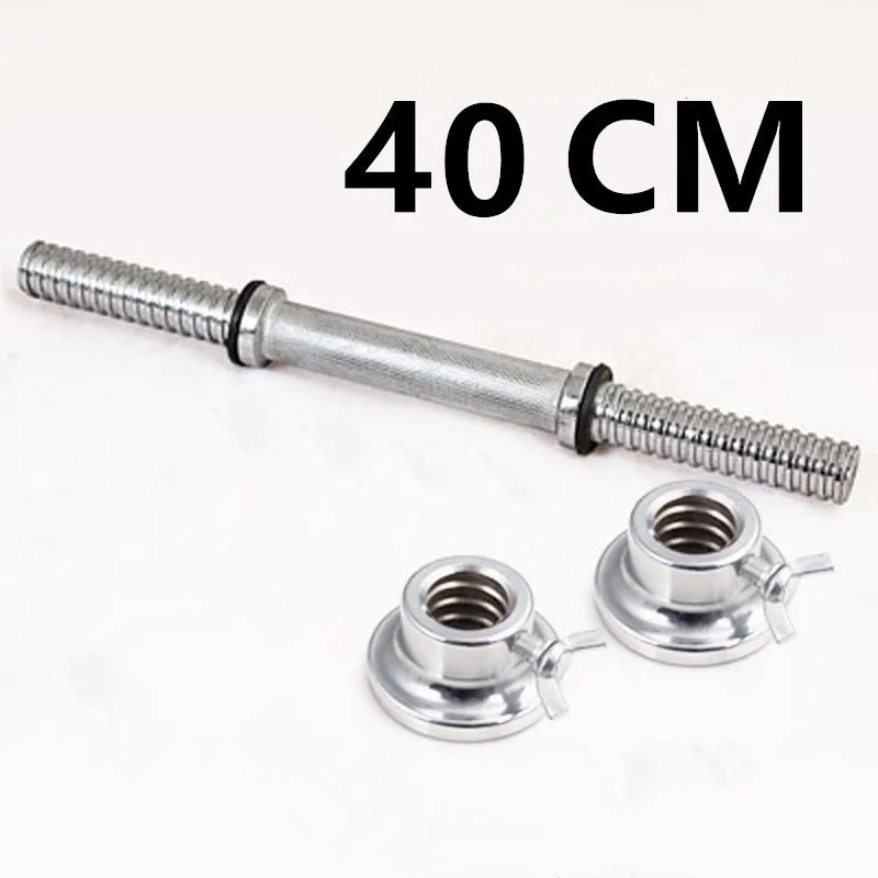 30/34/40/45/50cm Lenght For Home Gym Fitness Dumbbell Bars With Clamps 25mm Standard Threaded Dumbbell Handles F2105