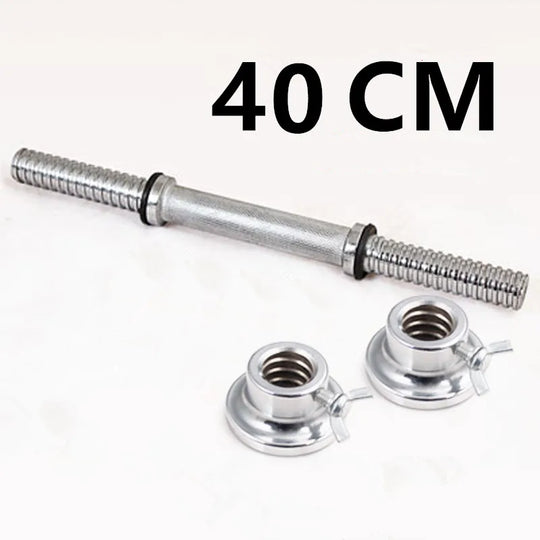 30/34/40/45/50cm Lenght For Home Gym Fitness Dumbbell Bars With Clamps 25mm Standard Threaded Dumbbell Handles F2105